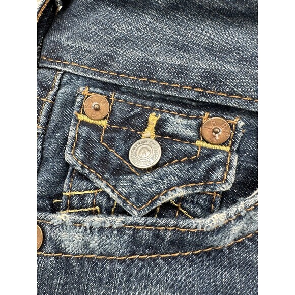 TRUE RELIGION Joey Skirt Mini Denim Embelished Jean Skirt Women’s Size 26 - Picture 3 of 8